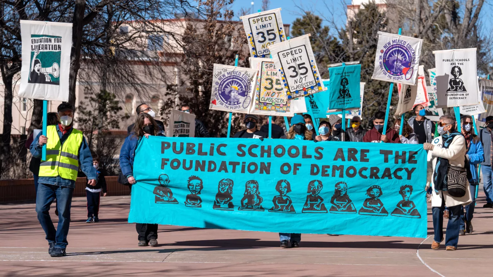 New Mexico members marching